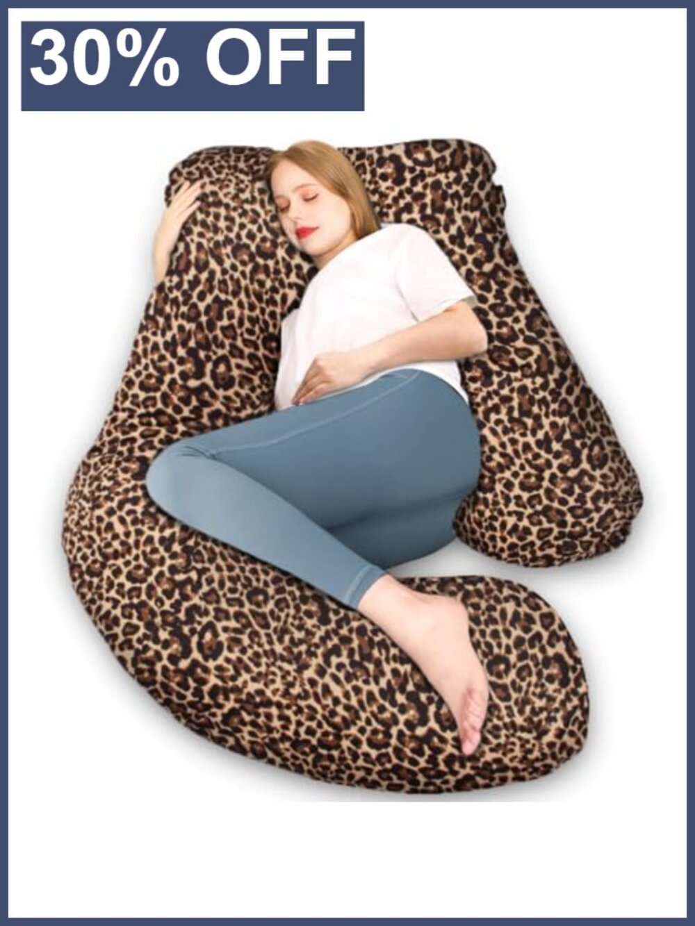 U Shaped Pregnancy Pillow Full Body Maternity Pillow with Removable Cover